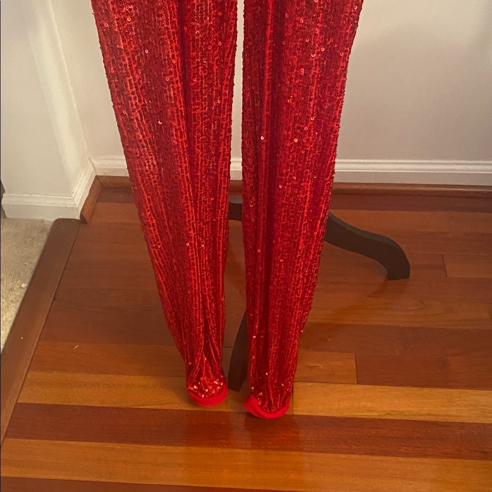 Valentine NWT size small jogger bottom sequin jumpsuit! - Picture 10 of 12